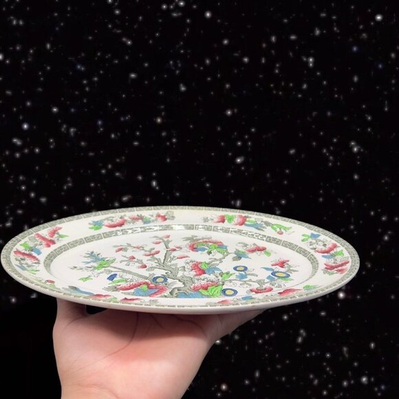 Johnson Brothers Indian Tree Oval Serving Platter Dish Large Painted Ceramic 12” - Picture 9 of 13